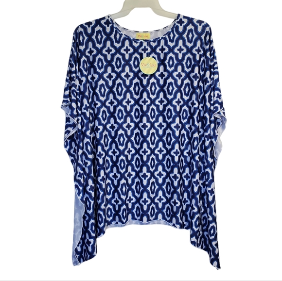 NWT Viv & Lou Women's Top/Tunic/Cover-Up Abstract Print Comfy Size L/XL - Picture 6 of 11
